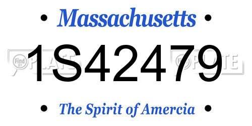 1S42479 Massachusetts License Plate