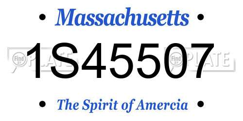 1S45507 Massachusetts License Plate