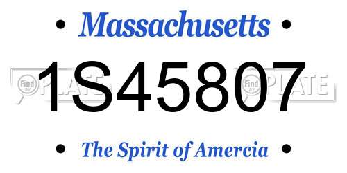 1S45807 Massachusetts License Plate