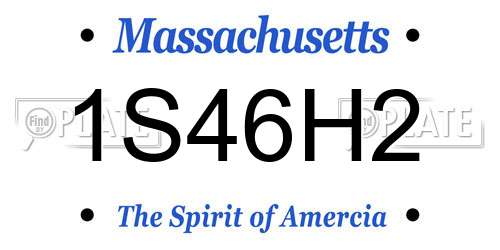 1S46H2 Massachusetts License Plate