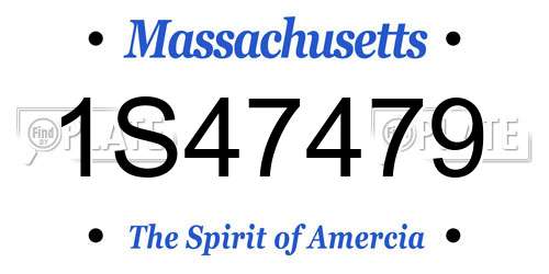 1S47479 Massachusetts License Plate
