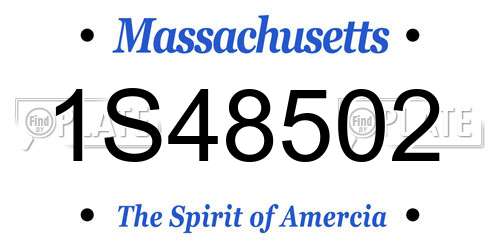 1S48502 Massachusetts License Plate