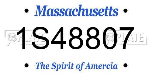 1S48807 Massachusetts License Plate