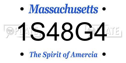 1S48G4 Massachusetts License Plate