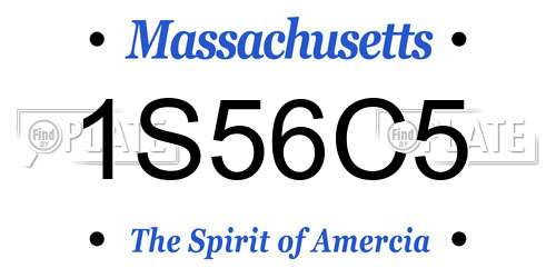 1S56C5 Massachusetts License Plate