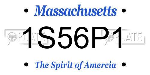 1S56P1 Massachusetts License Plate