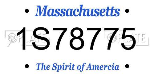 1S78775 Massachusetts License Plate