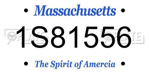 1S81556 Massachusetts License Plate