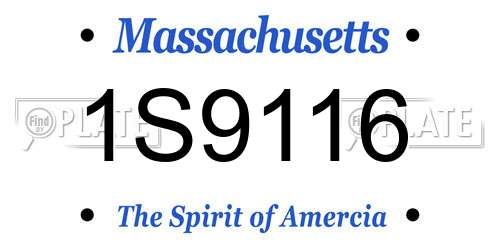 1S9116 Massachusetts License Plate
