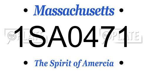 1SA0471 Massachusetts License Plate