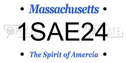 1SAE24 Massachusetts License Plate