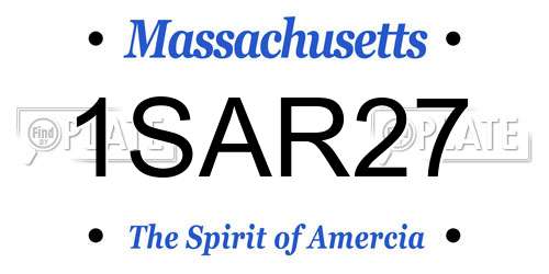 1SAR27 Massachusetts License Plate