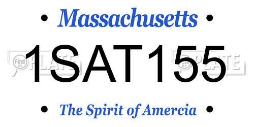 1SAT155 Massachusetts License Plate