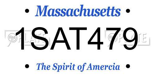 1SAT479 Massachusetts License Plate