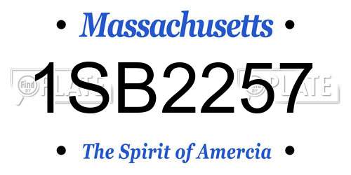 1SB2257 Massachusetts License Plate