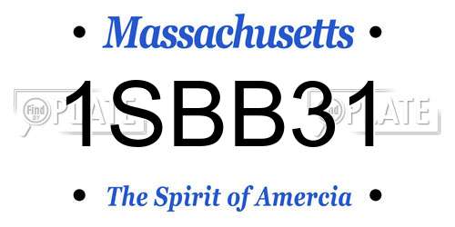 1SBB31 Massachusetts License Plate