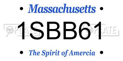 1SBB61 Massachusetts License Plate