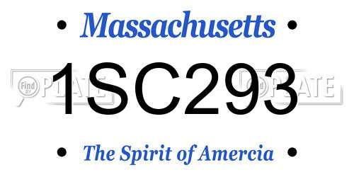 1SC293 Massachusetts License Plate