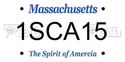 1SCA15 Massachusetts License Plate