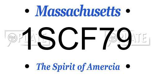 1SCF79 Massachusetts License Plate