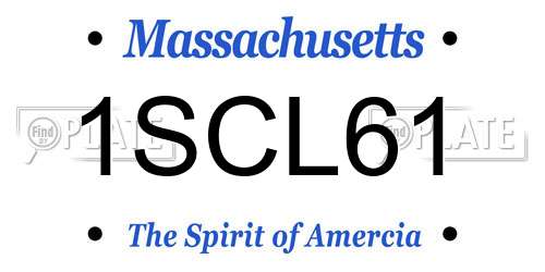 1SCL61 Massachusetts License Plate