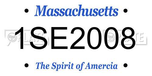 1SE2008 Massachusetts License Plate