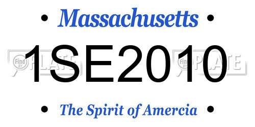 1SE2010 Massachusetts License Plate