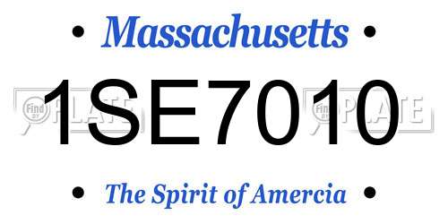 1SE7010 Massachusetts License Plate