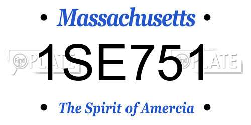 1SE751 Massachusetts License Plate
