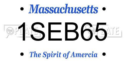1SEB65 Massachusetts License Plate