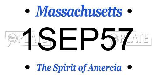 1SEP57 Massachusetts License Plate