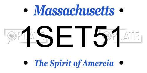 1SET51 Massachusetts License Plate