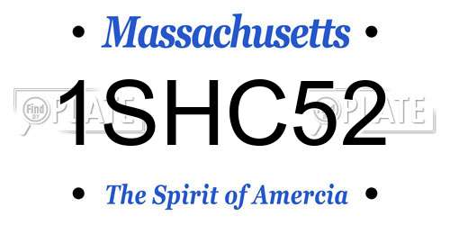 1SHC52 Massachusetts License Plate