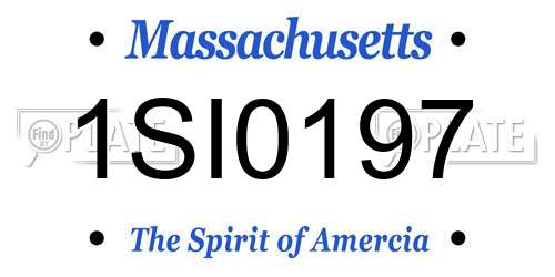 1SI0197 Massachusetts License Plate