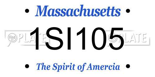 1SI105 Massachusetts License Plate
