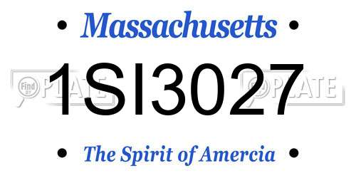 1SI3027 Massachusetts License Plate