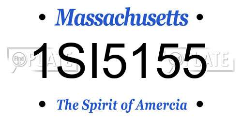 1SI5155 Massachusetts License Plate