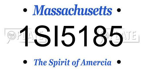 1SI5185 Massachusetts License Plate
