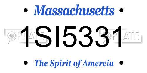 1SI5331 Massachusetts License Plate