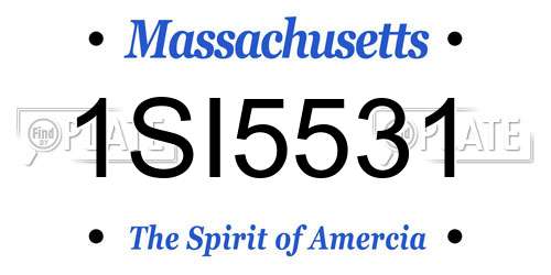 1SI5531 Massachusetts License Plate