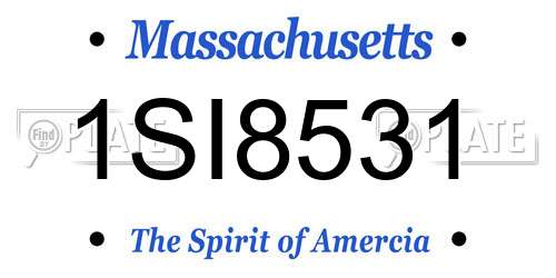 1SI8531 Massachusetts License Plate
