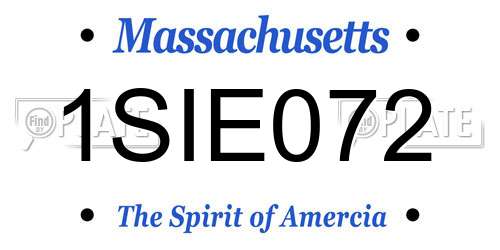 1SIE072 Massachusetts License Plate