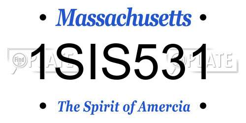 1SIS531 Massachusetts License Plate