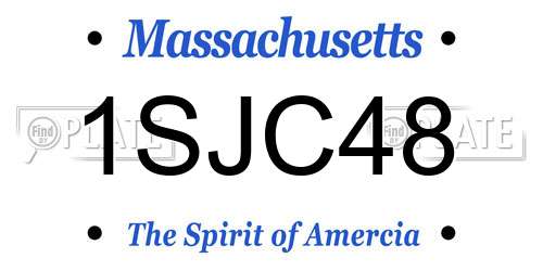 1SJC48 Massachusetts License Plate
