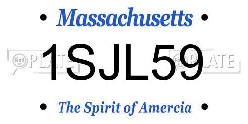 1SJL59 Massachusetts License Plate