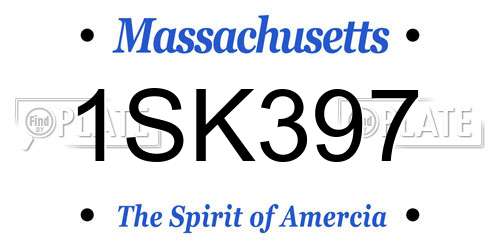 1SK397 Massachusetts License Plate
