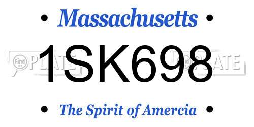 1SK698 Massachusetts License Plate