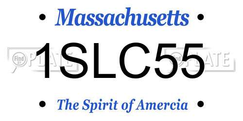 1SLC55 Massachusetts License Plate