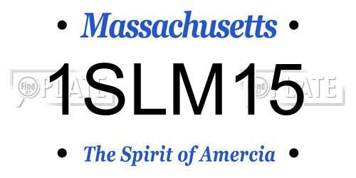 1SLM15 Massachusetts License Plate
