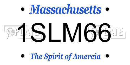1SLM66 Massachusetts License Plate